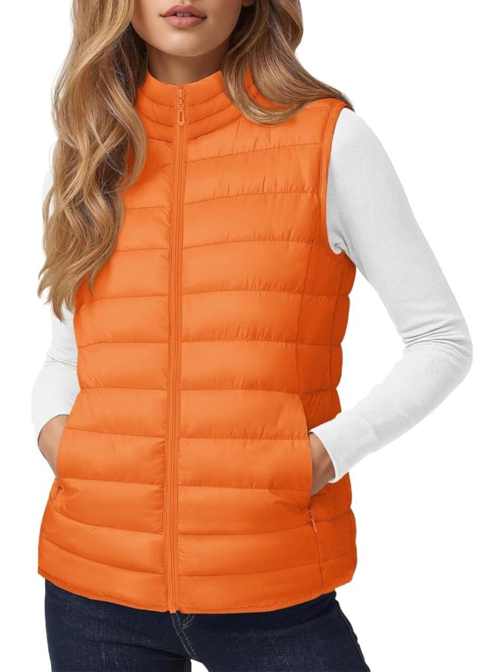 Lightweight Quilted Puffer Vest | Sleeveless Puffy Jacket for Women, Cozy